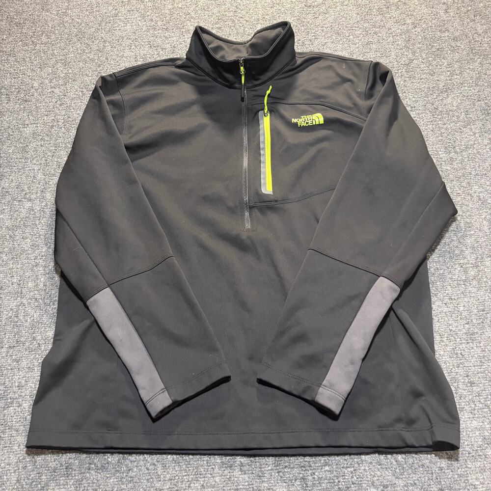 The North Face Apex Bionic Softshell Jacket Men XL Black Half Zip Windwall